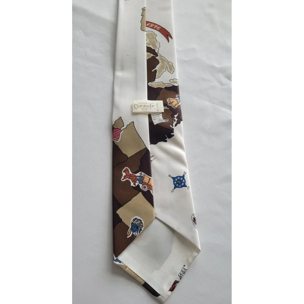 American History Cartoon Necktie Vintage Corsair